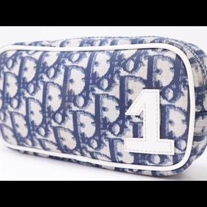 CHRISTIAN DIOR VINTAGE MONOGRAM BLUE TROTTER POUCH